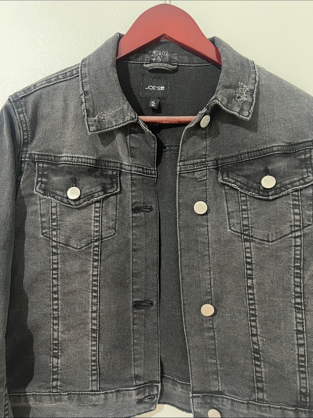 Joe's Jeans Black Lightweight Denim Jacket Girls XL/16 (or women's XS/S)